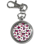 Crown Red Flower Floral Calm Rose Sunflower White Key Chain Watches