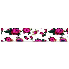 Crown Red Flower Floral Calm Rose Sunflower White Flano Scarf (small) by Mariart