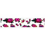 Crown Red Flower Floral Calm Rose Sunflower White Flano Scarf (Small)