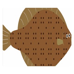 Illustrain Animals Reef Fish Sea Beach Water Seaword Brown Polka Double Sided Flano Blanket (small) 