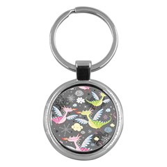 Dragonfly Animals Dragom Monster Fair Cloud Circle Polka Key Chains (round)  by Mariart