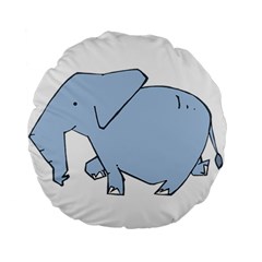 Illustrain Elephant Animals Standard 15  Premium Flano Round Cushions