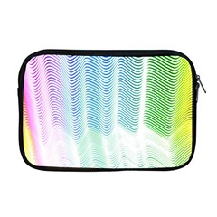 Light Means Net Pink Rainbow Waves Wave Chevron Green Apple Macbook Pro 17  Zipper Case by Mariart