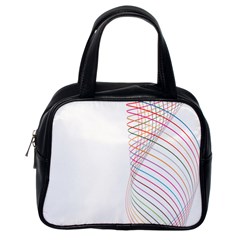 Line Wave Rainbow Classic Handbags (one Side)