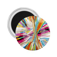 Illustration Material Collection Line Rainbow Polkadot Polka 2 25  Magnets