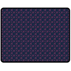 Purple Floral Seamless Pattern Flower Circle Star Fleece Blanket (medium)  by Mariart