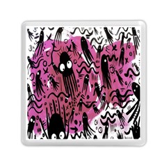Octopus Colorful Cartoon Octopuses Pattern Black Pink Memory Card Reader (square)  by Mariart