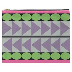 Shapes Patchwork Circle Triangle Cosmetic Bag (xxxl) 