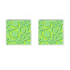 Shapes Green Lime Abstract Wallpaper Cufflinks (square)