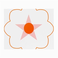 Test Flower Star Circle Orange Small Glasses Cloth by Mariart