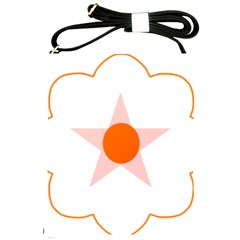 Test Flower Star Circle Orange Shoulder Sling Bags