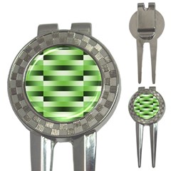 View Original Pinstripes Green Shapes Shades 3-in-1 Golf Divots