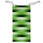 View Original Pinstripes Green Shapes Shades Jewelry Bag