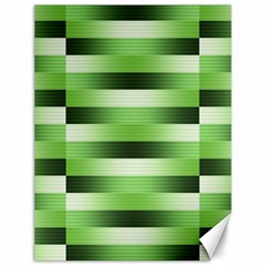 View Original Pinstripes Green Shapes Shades Canvas 12  X 16   by Mariart