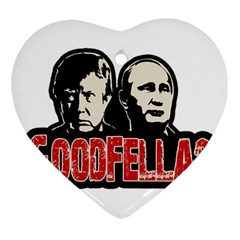 Goodfellas Putin And Trump Ornament (heart) by Valentinaart