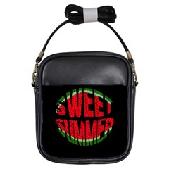 Watermelon - Sweet Summer Girls Sling Bags by Valentinaart