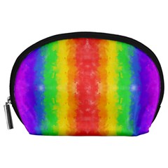 Striped Painted Rainbow Accessory Pouches (large) 