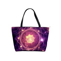 A Gold And Royal Purple Fractal Map Of The Stars Shoulder Handbags