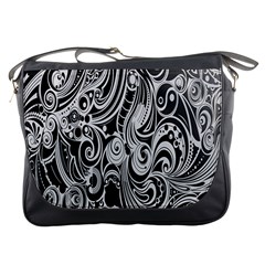 Black White Shape Messenger Bags by Mariart