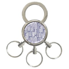 Building Citi Town Cityscape 3-ring Key Chains