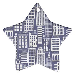 Building Citi Town Cityscape Star Ornament (two Sides) by Mariart