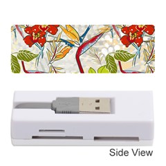 Flower Floral Red Green Tropical Memory Card Reader (stick)  by Mariart