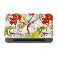 Flower Floral Red Green Tropical Memory Card Reader With Cf by Mariart