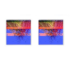 Glitchdrips Shadow Color Fire Cufflinks (square)