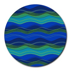 Geometric Line Wave Chevron Waves Novelty Round Mousepads by Mariart