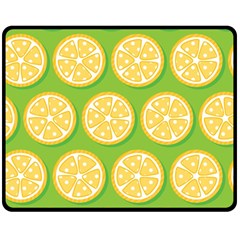Lime Orange Yellow Green Fruit Double Sided Fleece Blanket (medium)  by Mariart