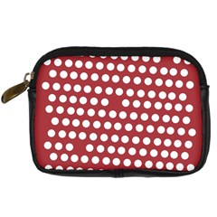Pink White Polka Dots Digital Camera Cases by Mariart