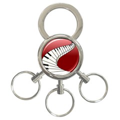 Piano Keys Music 3-ring Key Chains