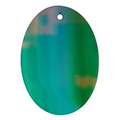 Shadow Faintly Faint Line Green Oval Ornament (two Sides) by Mariart