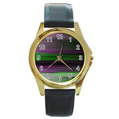 Screen Random Images Shadow Round Gold Metal Watch by Mariart