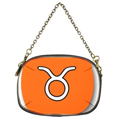 Taurus Symbol Sign Orange Chain Purses (one Side)  by Mariart