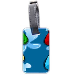Water Balloon Blue Red Green Yellow Spot Luggage Tags (two Sides) by Mariart