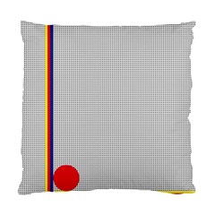 Watermark Circle Polka Dots Black Red Standard Cushion Case (one Side) by Mariart