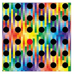 Watermark Circles Squares Polka Dots Rainbow Plaid Large Satin Scarf (square) by Mariart