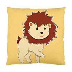 Happy Cartoon Baby Lion Standard Cushion Case (two Sides) by Catifornia
