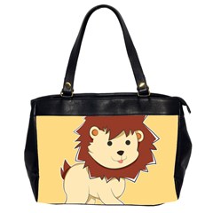 Happy Cartoon Baby Lion Office Handbags (2 Sides)  by Catifornia