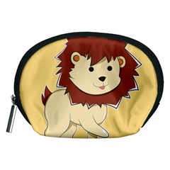 Happy Cartoon Baby Lion Accessory Pouches (medium)  by Catifornia