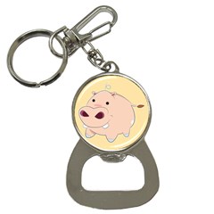 Happy Cartoon Baby Hippo Button Necklaces