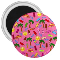Beach Pattern 3  Magnets by Valentinaart