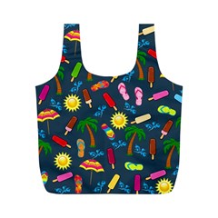 Beach Pattern Full Print Recycle Bags (m)  by Valentinaart