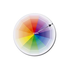 Colour Value Diagram Circle Round Rubber Coaster (round) 