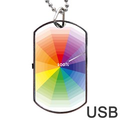 Colour Value Diagram Circle Round Dog Tag Usb Flash (two Sides) by Mariart