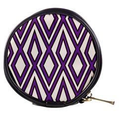 Diamond Key Stripe Purple Chevron Mini Makeup Bags