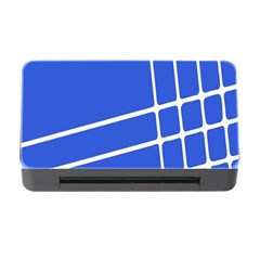 Line Stripes Blue Memory Card Reader With Cf by Mariart