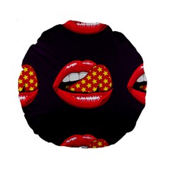 Lip Vector Hipster Example Image Star Sexy Purple Red Standard 15  Premium Round Cushions by Mariart