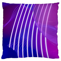 Rays Light Chevron Blue Purple Line Light Standard Flano Cushion Case (one Side) by Mariart